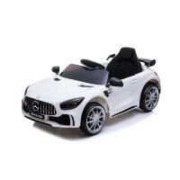 Kinderfahrzeug - Elektro Auto "Mercedes GT R" - lizenziert - 12V4,5AH, 2 Motoren- 2,4Ghz Fernsteuerung, MP3, Ledersitz+EVA-Weiss
