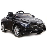 Kinder Elektroauto Mercedes Benz S63 AMG 12V zwei Motoren+LED+Audio Modul schwarz