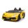 Kinderfahrzeug - Elektro Auto "Lamborghini Aventador SVJ Doppelsitzer" - lizenziert - 12V7AH, 2 Motoren- 2,4Ghz Fernsteuerung, MP3, Ledersitz+EVA+Lackiert-Gelb