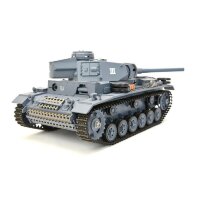 RC Panzer "Kampfwagen III" 1:16 Heng Long -Rauch&Sound - mit Stahlgetriebe und 2,4Ghz Fernsteuerung - V7.0 - Pro