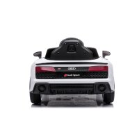 Kinderfahrzeug - Elektro Auto "Audi R8 Spyder" - lizenziert - 12V7AH Akku und 2 Motoren- 2,4Ghz + MP3 + Leder + EVA-Weiss