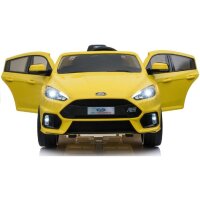 Kinder Elektroauto Ford Focus RS 2x45W+2,4G+Sicherheitsgurte Gelb