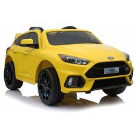 Kinderfahrzeug Ford Focus RS Gelb 2x45W 2,4G 5-Punkt-Sicherheitsgurte Fahrzeug