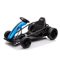 Kinder Elektroauto "e-Gokart" mit 24V und Driftfunktion + 2x 12V9AH Akku und 2 Motoren -Blau