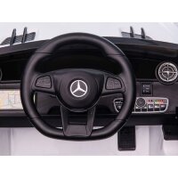 Kinder Elektroauto Mercedes Benz SL63 AMG weiss Zwei Motoren, LED, FB,UVM.