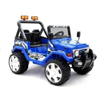 Kinder Elektroauto JEEP Raptor zwei Motoren+LED+Audio+FB blau