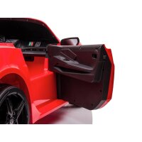 Kinder Elektroauto Corvette 12v, 2-Sitzer, zwei Motoren+LED+Audio rot