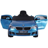 Kinder Elektroauto BMW 6 GT 12v, LED + FB+ Audio Modul, blau