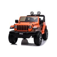Kinder Elektroauto Jeep Rubicon ALLRADANTRIEB+AUDIO+LED  Orange