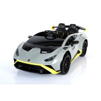 Elektro Kinderauto "Lamborghini Huracan STO" - lizenziert - 12V7A Akku, 2 Motoren- 2,4Ghz Fernsteuerung, MP3, Ledersitz+EVA-Grau