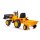 Kinder Elektroauto Traktor / Bulldozer mit Anhänger Audio+FB+LED