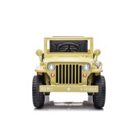 Elektro-Kinderauto Jeep 4x4 ALLRAD Khaki LED+Audio+FB