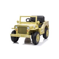 Elektro-Kinderauto Jeep 4x4 ALLRAD Khaki LED+Audio+FB