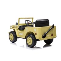 Elektro-Kinderauto Jeep 4x4 ALLRAD Khaki LED+Audio+FB
