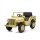 Elektro-Kinderauto Jeep 4x4 ALLRAD Khaki LED+Audio+FB
