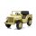 Kinder Elektroauto Jeep 4x4 ALLRAD Khaki LED+Audio+FB
