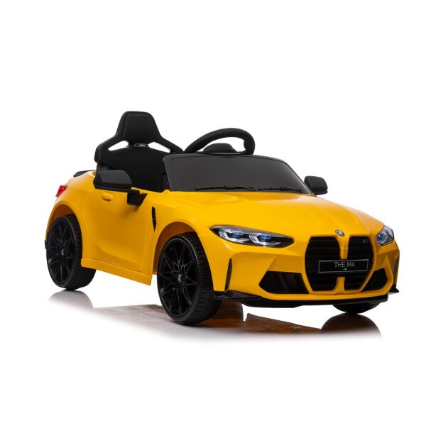 Elektro-Kinderauto BMW M4 zwei Motoren+FB+LED+Audio Gelb