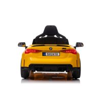 Elektro-Kinderauto BMW M4 zwei Motoren+FB+LED+Audio Gelb