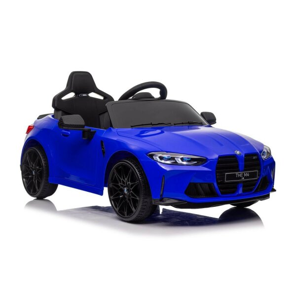 Kinder Elektroauto BMW M4 blau 2 Motoren+LED+FB+Musik Modul