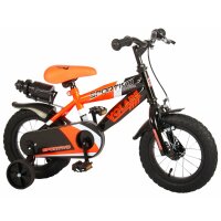 Volare Sportivo Kinderfahrrad - Jungen - 12 Zoll - Neon Orange/Schwarz - 95% zusammengebaut