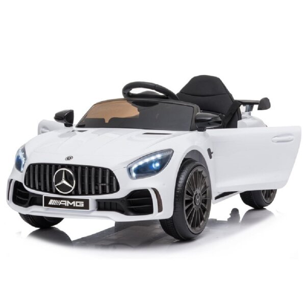 Kinder Elektroauto MERCEDES BENZ GTR WEISS, 2X12V FB+AUDIO+LED
