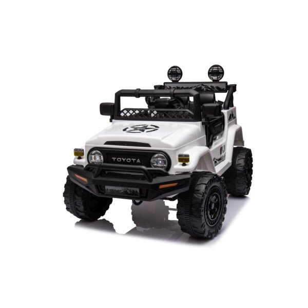 Elektro-Kinderauto Kinder Elektroauto Toyota FJ Weiß 4x4 LED+Musik Modul+FB
