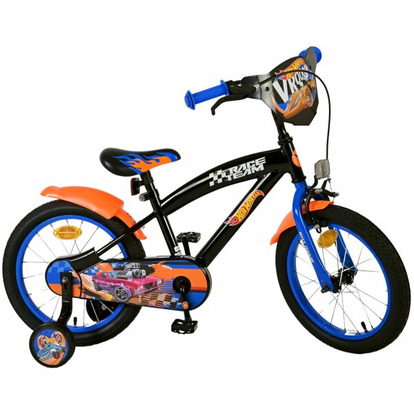 Hot Wheels Kinderfahrrad - Jungen - 16 Zoll - Schwarz Orange Blau