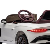 Kinder Elektroauto Bentley Bacalar 12V +vier Motoren+LED+Audio+FB,weiß