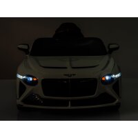 Kinder Elektroauto Bentley Bacalar 12V +vier Motoren+LED+Audio+FB,weiß