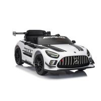 Kinder Elektroauto Mercedes Benz AMG GT3 zwei Motoren+LED+FB Weiss