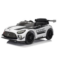 Kinder Elektroauto Mercedes Benz AMG GT3 zwei Motoren+LED+FB Weiss
