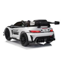 Kinder Elektroauto Mercedes Benz AMG GT3 zwei Motoren+LED+FB Weiss
