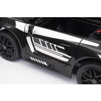 Kinder Elektroauto Mercedes Benz AMG GT3 zwei  Motoren+LED+Audio+FB Schwarz
