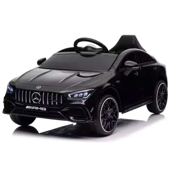 Kinder Elektroauto Mercedes CLA 45s AMG, VIER Motoren+LED+Audio+EVA+FB schwarz