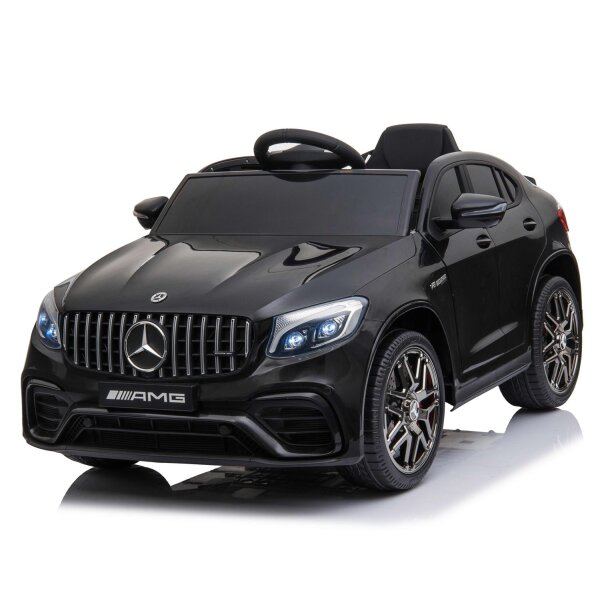 Kinder Elektroauto Mercedes Benz GLC63 ZWEI 12V MOTOREN+LED+Audio+FB schwarz