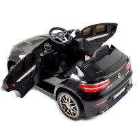 Kinder Elektroauto Mercedes Benz GLC63 ZWEI 12V MOTOREN+LED+Audio+FB schwarz