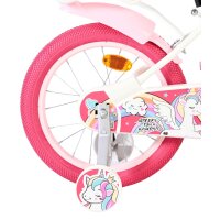 Volare Unicorn Kinderfahrrad – Mädchen – 16 Zoll – Weiß