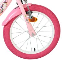 Volare Unicorn Kinderfahrrad - Mädchen - 16 Zoll - Rosa - Zwei Handbremsen