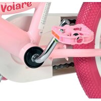 Volare Unicorn Kinderfahrrad - Mädchen - 16 Zoll - Rosa - Zwei Handbremsen