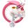 Volare Unicorn Kinderfahrrad - Mädchen - 16 Zoll - Rosa - Zwei Handbremsen