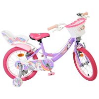 Volare Unicorn Kinderfahrrad - Mädchen - 16 Zoll - Lila - Zwei Handbremsen
