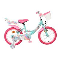 Volare Unicorn Kinderfahrrad - Mädchen - 16 Zoll - Grün - Zwei Handbremsen