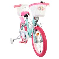Volare Unicorn Kinderfahrrad - Mädchen - 16 Zoll - Grün - Zwei Handbremsen