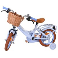 Volare Ashley Kinderfahrrad - Mädchen - 12 Zoll - Pastellblau - Zwei Handbremsen
