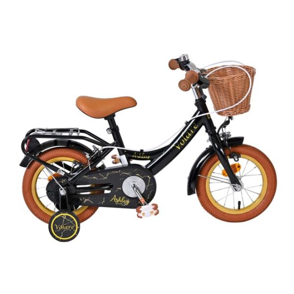 Volare Ashley Kinderfahrrad - Mädchen - 12 Zoll - Schwarz - Zwei Handbremsen