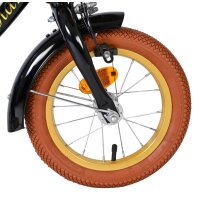 Volare Ashley Kinderfahrrad - Mädchen - 12 Zoll - Schwarz - Zwei Handbremsen