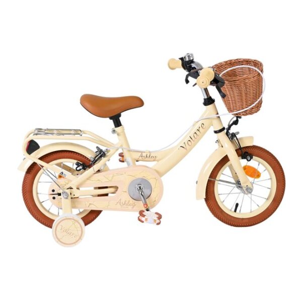 Volare Ashley Kinderfahrrad - Mädchen - 12 Zoll - Creme - Zwei Handbremsen
