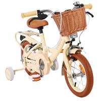 Volare Ashley Kinderfahrrad - Mädchen - 12 Zoll - Creme - Zwei Handbremsen