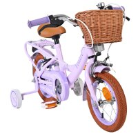 Volare Ashley Kinderfahrrad - Mädchen - 12 Zoll - Lila - Zwei Handbremsen