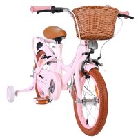 Volare Ashley Kinderfahrrad - Mädchen - 14 Zoll - Rosa - Zwei Handbremsen
